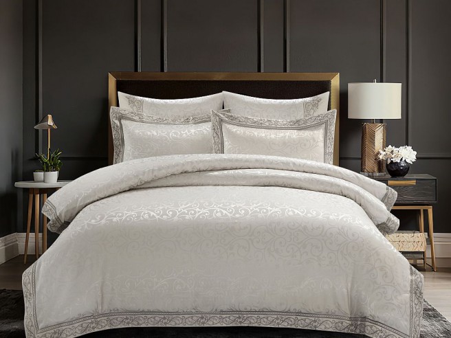 Комплект постельного белья Евро, жаккард 591N-4